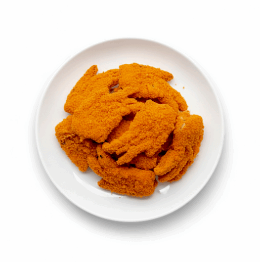 Crab soft shell half cut